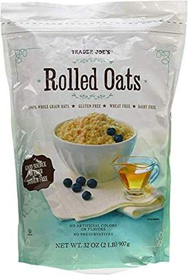 Trader Joe&#39;s Rolled Oats 100 % Whole Grain Oats Gluten Free 32 oz Bag