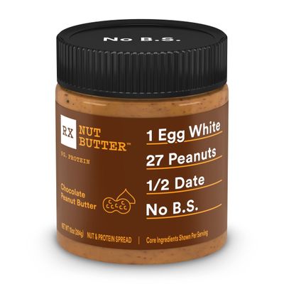 RX Nut Butter Peanut Butter, Protein Snack, Lunch Snacks, Chocolate (2 Jars)