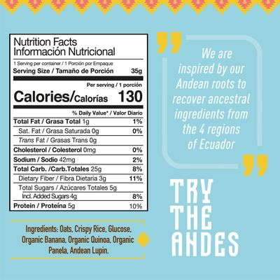Wipala Protein Bars - Banana : Made with Quinoa and Andean Lupin, Vegan, Nut Free, Gluten Free, Non-GMO, 12 Pack