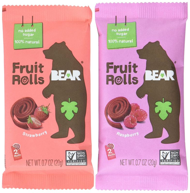 BEAR Real Fruit Rolls - Variety Pack - 16 Count (2 Rolls Per Pack)