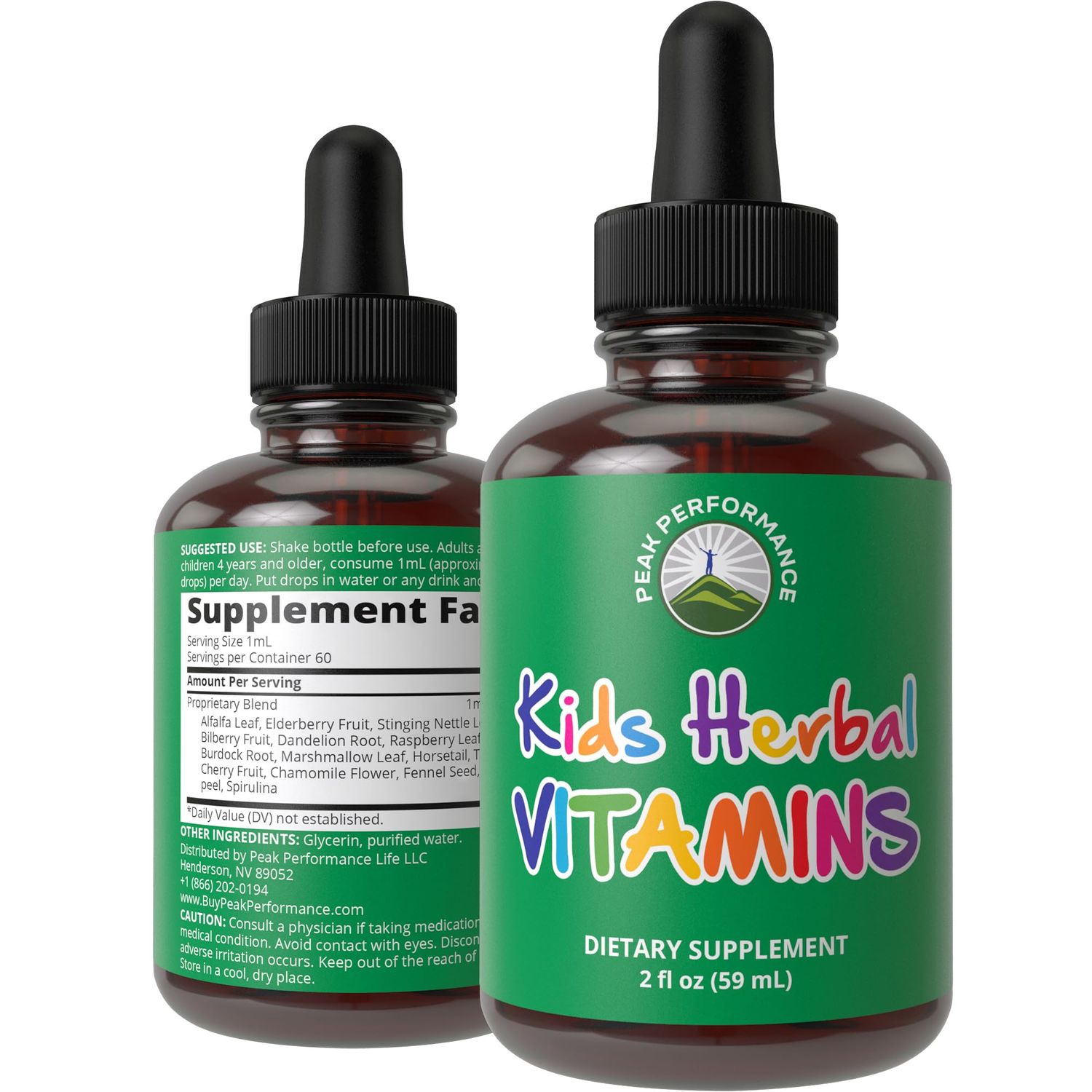 Kids Vitamins From Herbs. Liquid Kids Herbal Multivitamin. No Bitter Taste. Sugar Free 14-in-1 Vegan Supplement Drops For Toddlers, Kids, Children, Teens. Mixed In Water Kids Won&#39;t Even Taste It