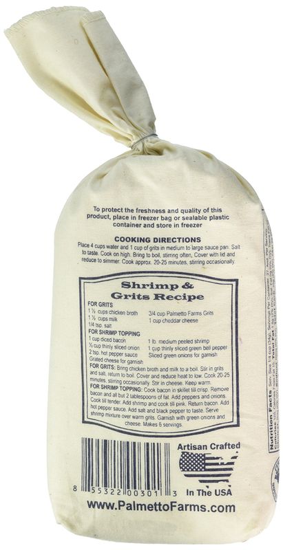 PALMETTO FARMS Stone Ground White Grits, 32 OZ