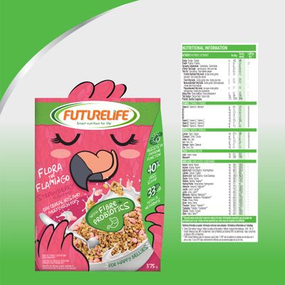 FUTURELIFE Oat Cereal Bits & Multigrain Pops | Kids Cereal | 375g/13.2oz | 33 Nutrients | Assist with Immune Function | High In Fiber | Added Probiotics | 3.4g Protein | (Strawberry, 1)