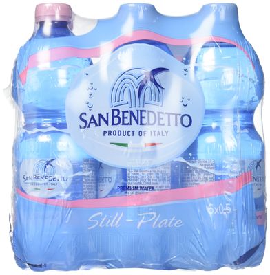 San Benedetto Natural Premium Artesian Water 16.9 oz Plastic Bottles (Pack of 24)