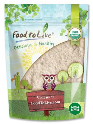 Food to Live Organic White Quinoa Flour, 8 Ounces - Non-GMO, Fine Ground Whole Grains, Vegan Meal, Kosher, Bulk Powder. Good Source of Protein, Dietary Fiber. Perfect for Baking, and as Thickener.