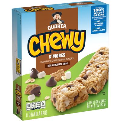 Quaker Chewy Granola Bar, S&#39;mores, 8-Count Bars (Pack of 12)