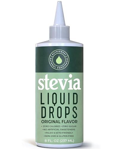 Stevia Liquid Drops, 8 Fl oz, 1823 Servings, Pure Concentrated Drops with Zero Calories &amp; Zero Carbs, Delicious Sugar Substitute Great for Keto &amp; Paleo Diets, by Natrisweet