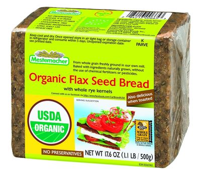Mestemacher Organic German Bread - Flax Seed (17.6 ounce)