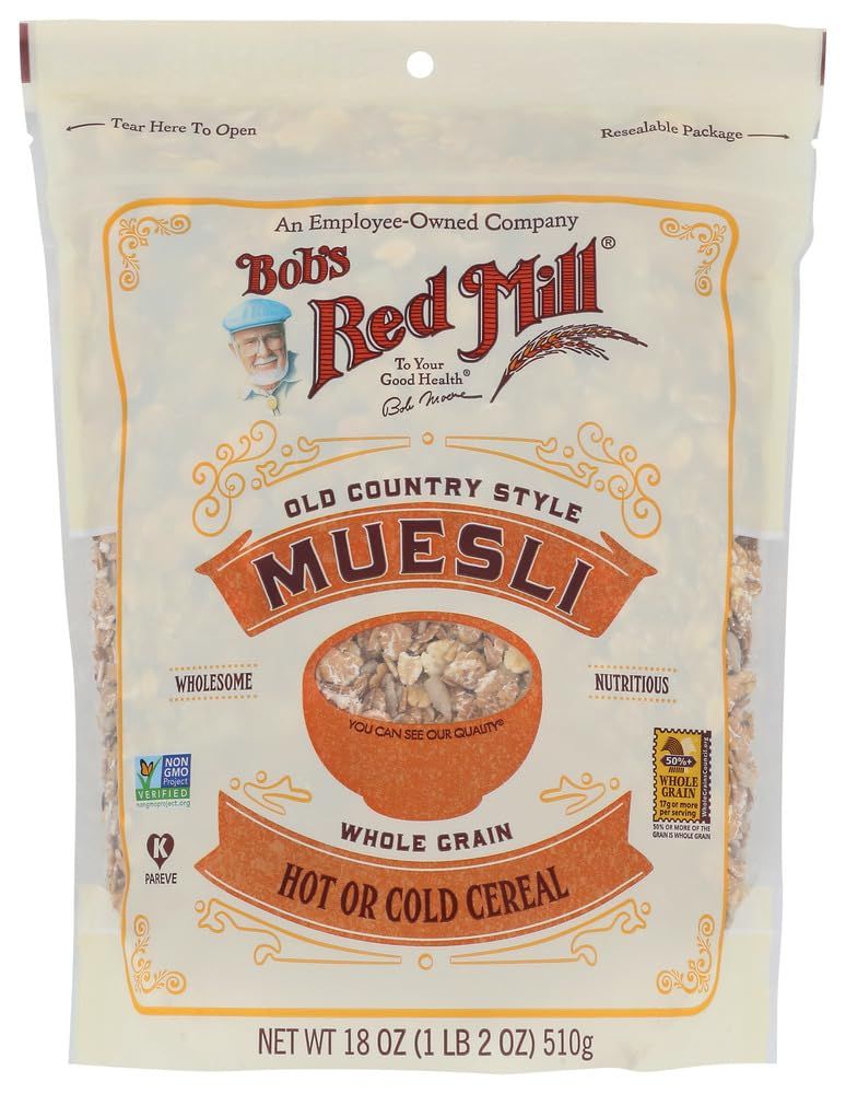 Bob&#39;s Red Mill Cereal Muesli, 18-ounce Bags (4 Pack)