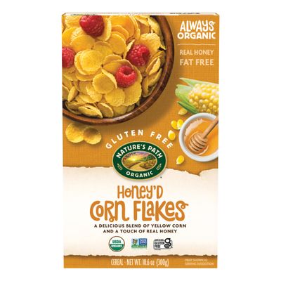 Nature&#39;s Path Organic Honey&#39;D Corn Flakes Cereal, 10.6 oz (Pack of 1), Gluten Free