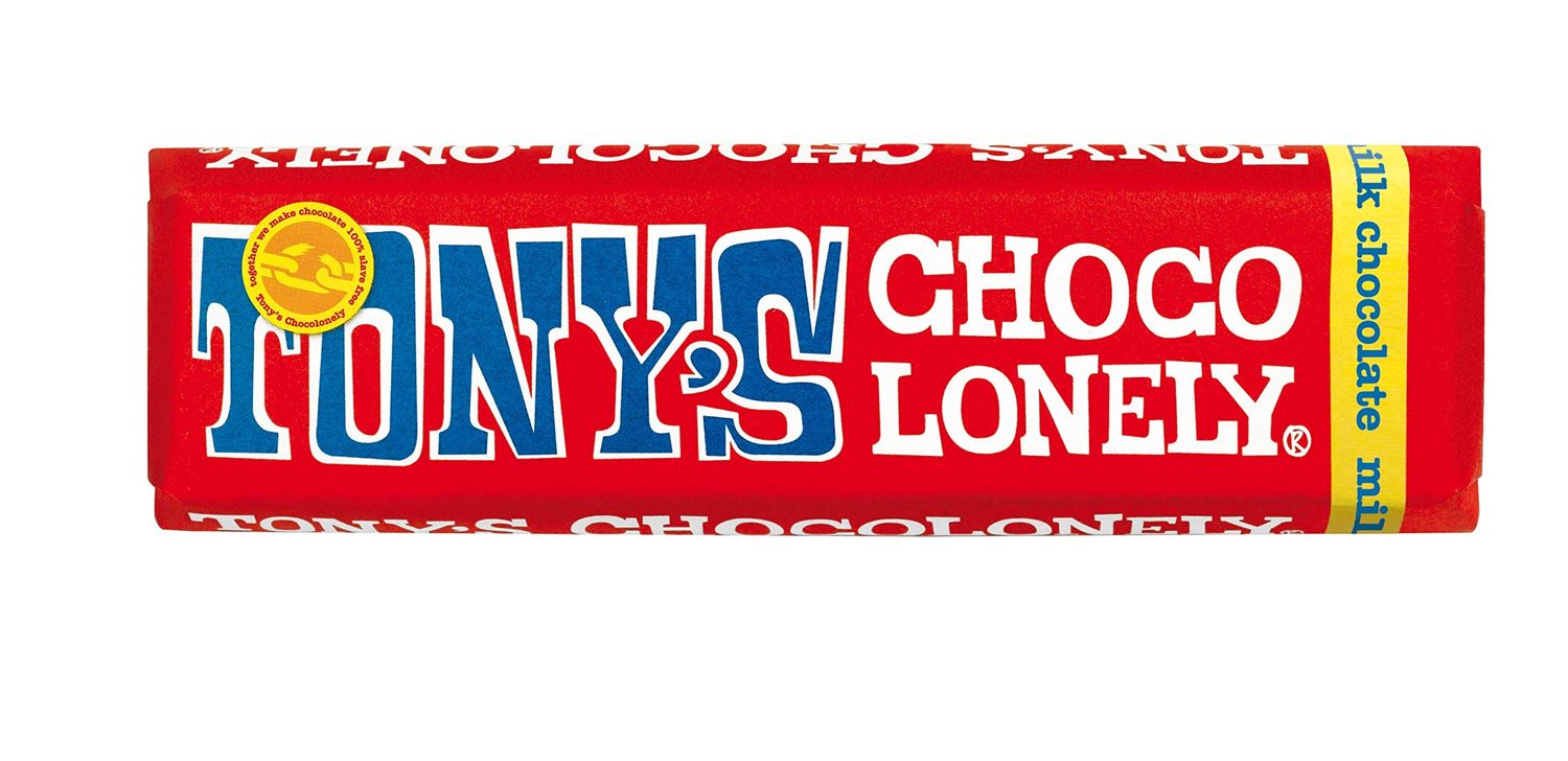 TONY&#39;S CHOCOLONELY MILK CHOCOLATE 50g
