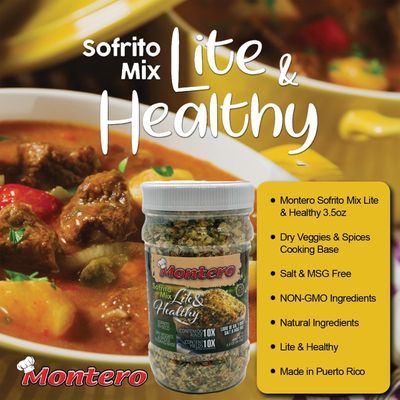 Montero Sofrito Mix 3.5oz and Montero Super Herbs Seasoning Mix 4oz (Set of 2)
