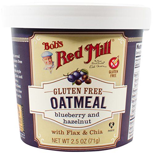 Bob&#39;s Red Mill Gluten Free Oatmeal Cup, Blueberry Hazelnut, 2.5 Oz, Pack of 8