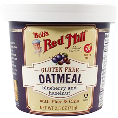 Bob&#39;s Red Mill Gluten Free Oatmeal Cup, Blueberry Hazelnut, 2.5 Oz, Pack of 8