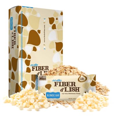 NuGo Fiber d&#39;Lish Blondie, 12g High Fiber, 160 Calories, 16 Count