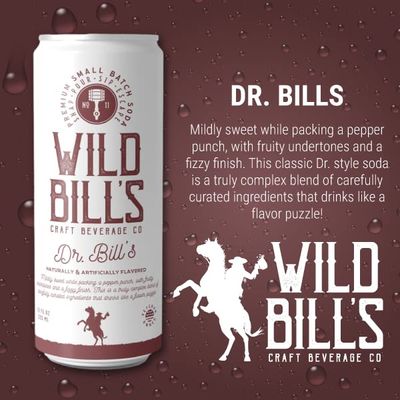 Wild Bill's 6 Flavor Craft Soda Soft Drinks Olde Fashioned Variety Pack - 12 Pack
