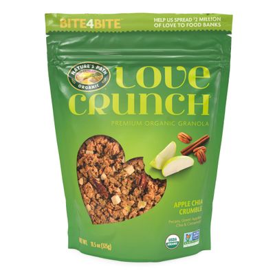Love Crunch Organic Apple Chia Crumble Granola, 11.5 oz (Pack of 6), Non-GMO, by Nature&#39;s Path