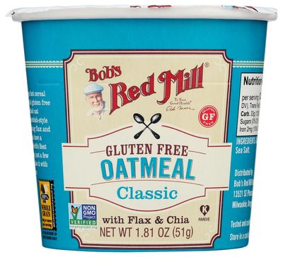 Bob&#39;s Red Mill Gluten Free Oatmeal Cup Classic with Flax &amp; Chia (Pack of 12)