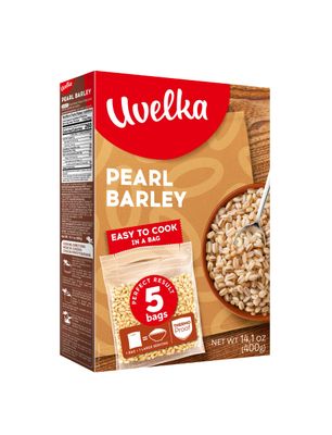 Uvelka Pearl Barley Boil-in-bag Cereals - 5x80g/14.1oz, Pack of 1
