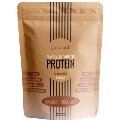 UpNourish Chocolate Vegan Protein Powder 54 Superfoods Powder,1.5 Billion CFU Probiotics 21g Plant Based Protein,No Sugar No Dairy No GMO Dairy Free,Meal Replacement Shake, Low-Carb Diet,15 Servings