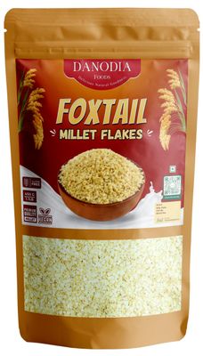 DANODIA Organic Foxtail Millet Flakes (450G/0.9lb/17.5Oz) - Gluten Free, Superhealthy Breakfast Superfood