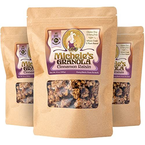Michele&#39;s Granola Cinnamon Raisin, Gluten-Free &amp; Non-GMO (12 Ounce (Pack of 3))