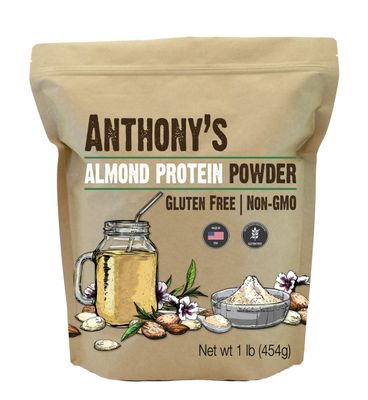 Anthony&#39;s Almond Protein Powder, 1 lb, Gluten Free, Non GMO, Plant Based Protein, Made in USA