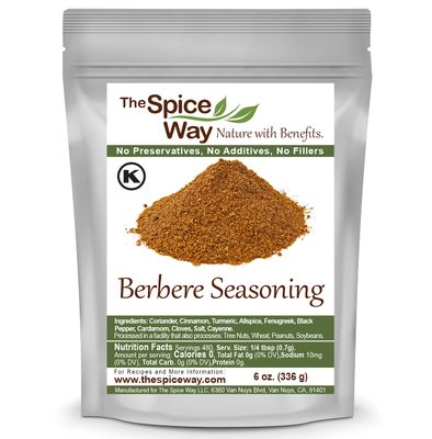 The Spice Way Ethiopian Berbere - Mildly Hot Ethiopian Traditional Spice Blend. No Additives, No Preservatives, No Fillers, just spices we grow in our farm Resealable Bag 6 oz