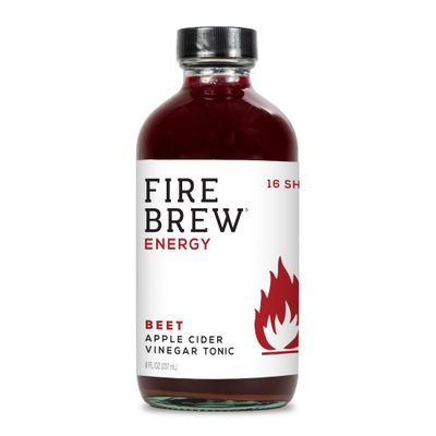 Fire Brew Energy - Beet Apple Cider Vinegar Wellness Tonic | 16 Concentrated Shots of Healthiest Organic Ingredients to Energize and Boost Your Stamina with Antioxidants for Heart &amp; Blood Health - 8oz