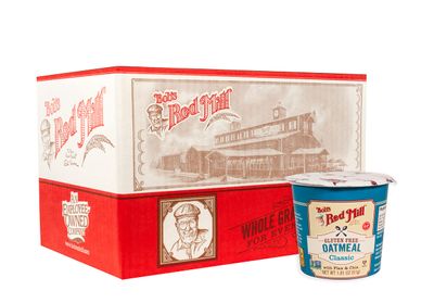 Bob&#39;s Red Mill GF Oatmeal Cup, Classic, 1.81 Ounce Cup (Pack of 12), Gluten Free, Non-GMO, Vegan, Whole Grain, Kosher