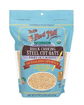 Bob&#39;s Red Mill Organic Quick Cook Steel Cut Oats, 22 Ounce