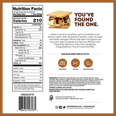 ONE Protein Bars, Chocolate Lovers Variety Pack, Gluten Free Protein Bars with 12g Protein and 1g Sugar, Pantry Staples, 2.12oz (12 Count)