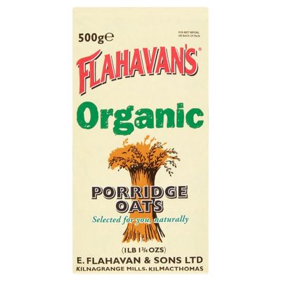 FLAHAVAN&#39;S Organic Porridge Oats, 17.75-Ounce Bags (Pack of 6)