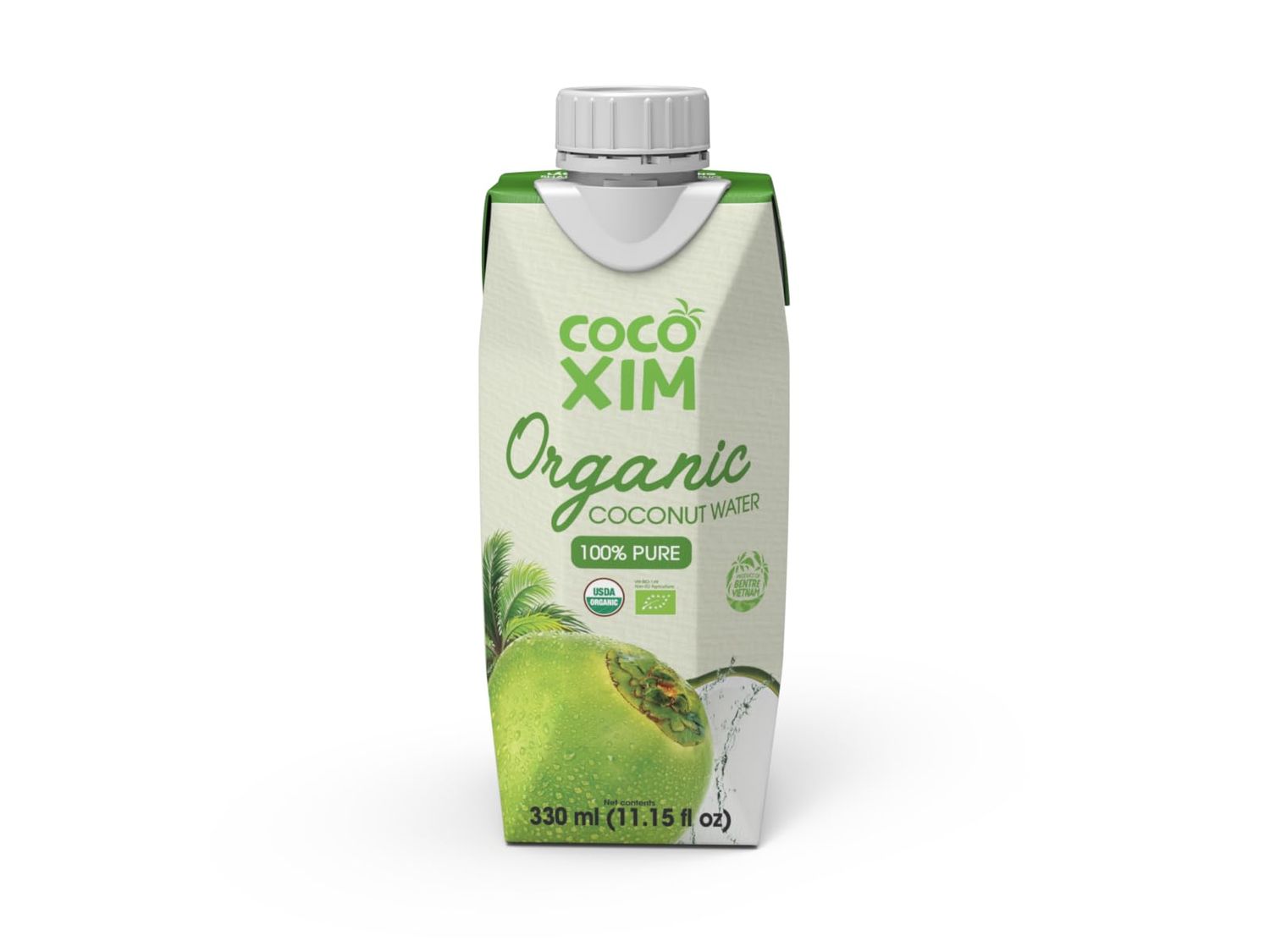 COCOXIM | Coconut Water, Organic, Fresh &amp; Natural - Refeshing &amp; Hydrating - Rich in natural vitamins &amp; minerals (330ml pack 12)