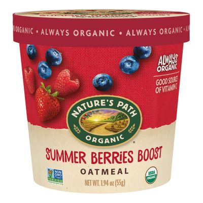 Nature&#39;s Path Organic Summer Berries Boost Oatmeal, 2 oz (Pack of 12), Non-GMO