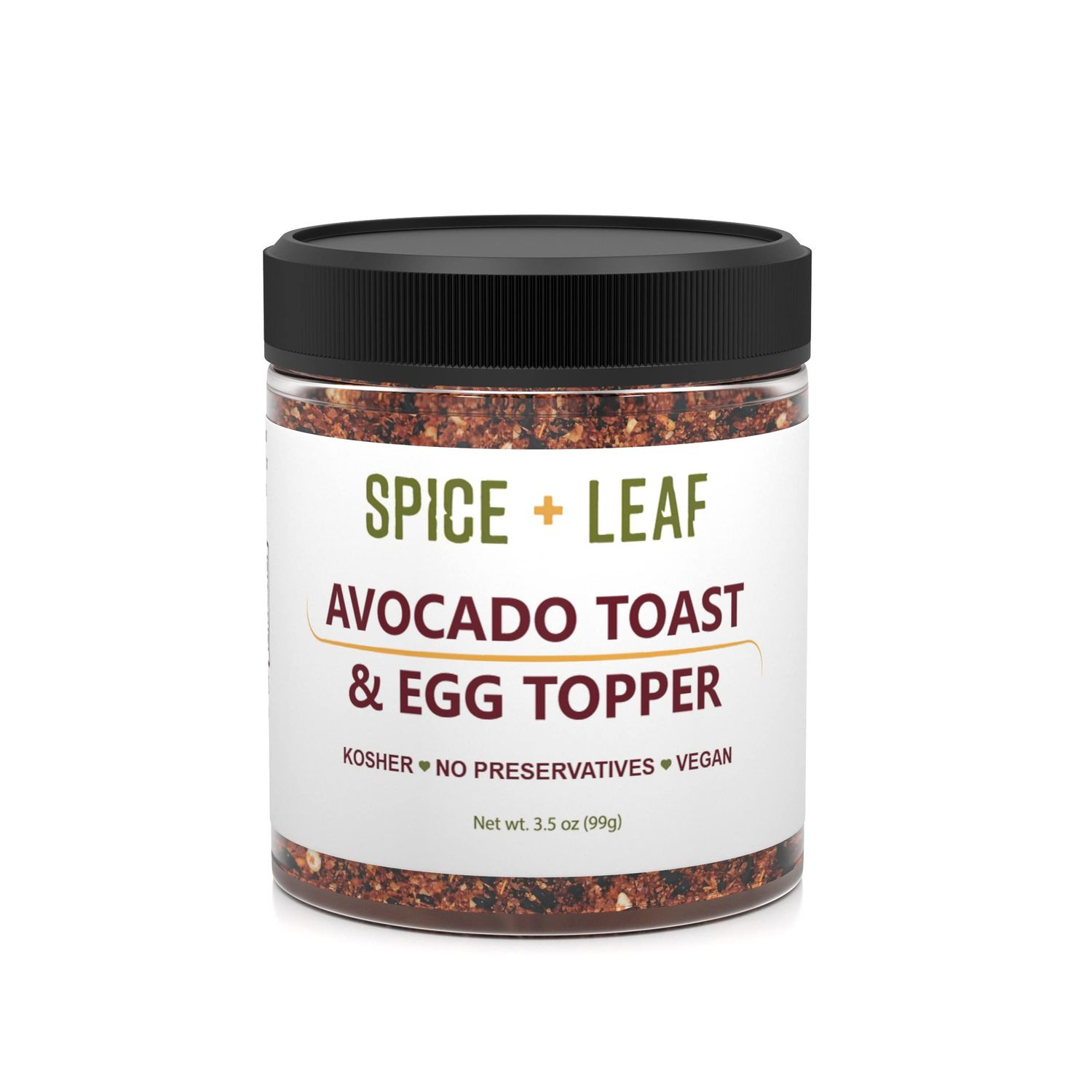 Premium Avocado &amp; Egg Toast Topper by SPICE + LEAF - Vegan Kosher Pesticide Free Spice Blend Used to Give Avocado, Eggs, Salad and Fish a Pop of Flavor