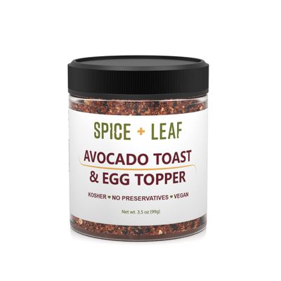 Premium Avocado &amp; Egg Toast Topper by SPICE + LEAF - Vegan Kosher Pesticide Free Spice Blend Used to Give Avocado, Eggs, Salad and Fish a Pop of Flavor