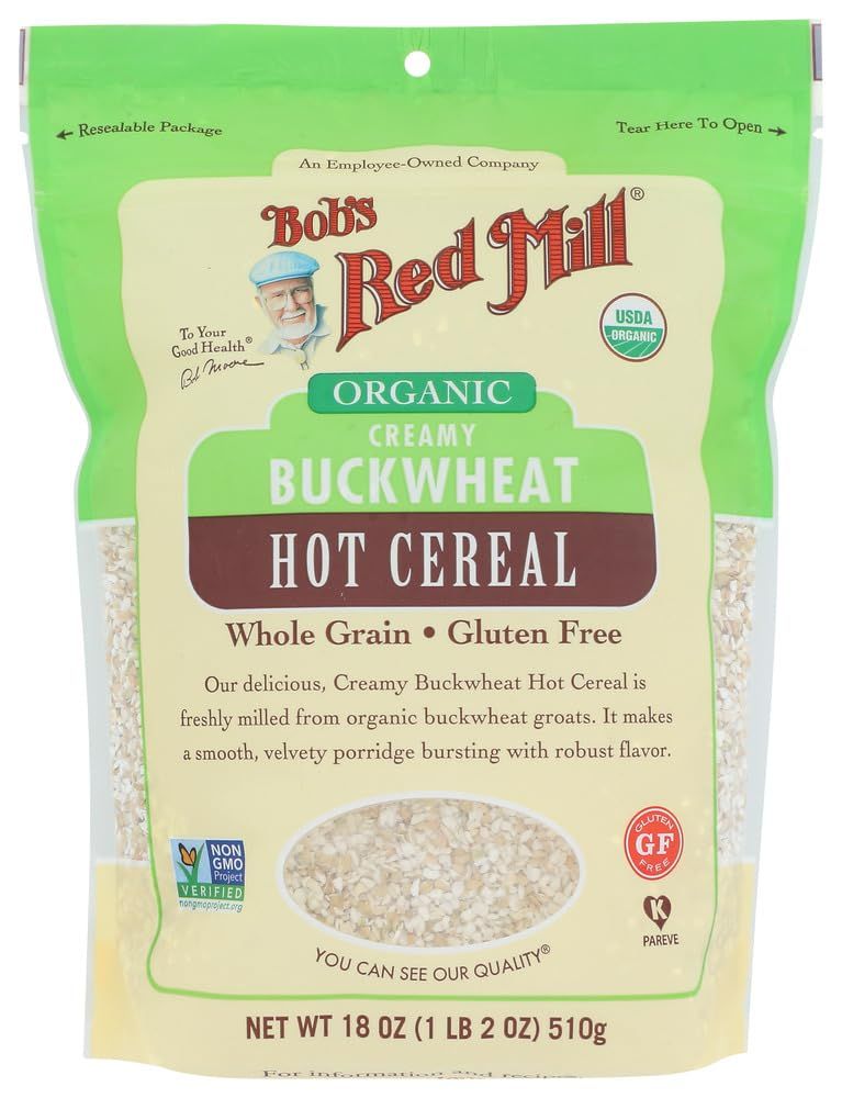 Bob&#39;s Red Mill Organic Whole Grain Creamy Buckwheat Hot Cereal, 18 oz (Pack of 4)