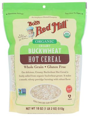 Bob&#39;s Red Mill Organic Whole Grain Creamy Buckwheat Hot Cereal, 18 oz (Pack of 4)