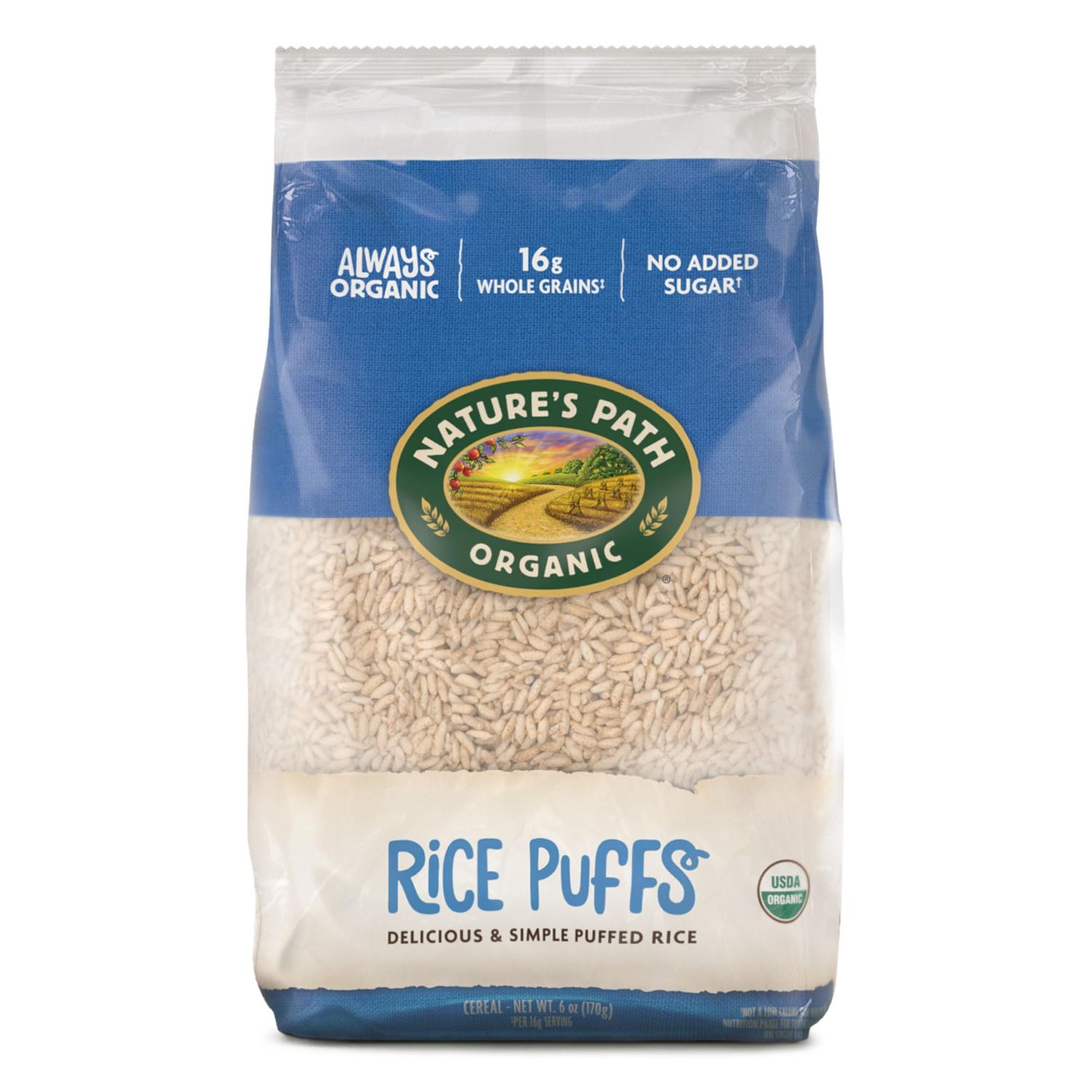 Nature&#39;s Path Organic Rice Puffs Cereal, 6 oz (Pack of 1), Earth Friendly Packaging