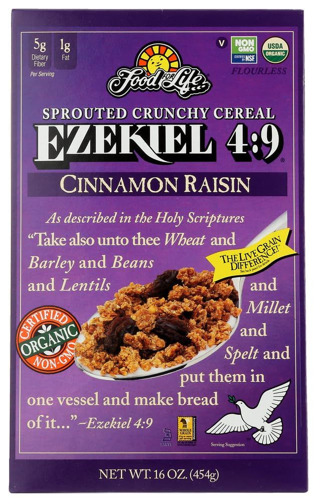 Food For Life - Ezekiel 4:9 Sprouted Whole Grain Cereal Cinnamon Raisin - 16 oz.