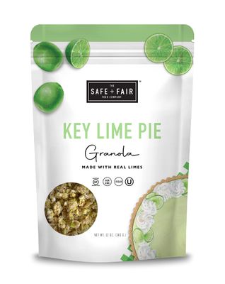 Safe + Fair Key Lime Pie Granola - Gluten-Free, Dairy-Free &amp; Vegan Snack - Allergen-Free, Non-GMO, and No Artificial Ingredients - 12oz