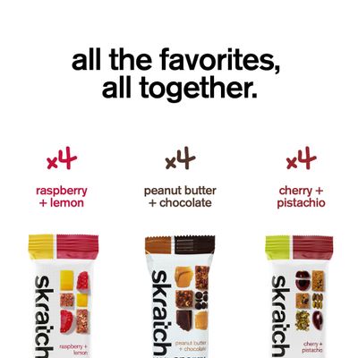 SKRATCH LABS Energy Bar | Variety Pack (12 pack) | Plant Based Healthy Snack | Low Sugar, Plant Protein, Ancient Grains | non-gmo, gluten free, soy free, vegan, kosher