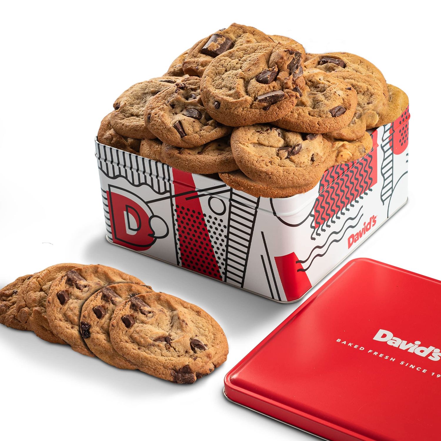 David&#39;s Cookies 2lbs Chocolate Chunks Fresh Baked Cookies - Handmade and Gourmet Cookies - Delectable and Made with Premium Ingredients - Cookie Gift Basket - Great Gift For All Occasions