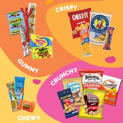 Snack Box Variety Pack 40 Count Candy Gift Basket College Student Care Package Prime Food Arrangement Chips Cookies Bars Easter Birthday Treat for Women Men Adults Teens Kids