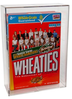 BallQube Cereal Box Display Case, Square Clear 18 Ounce Wheaties Box Display Holder Memorabilia Display Case &amp; Storage Sports