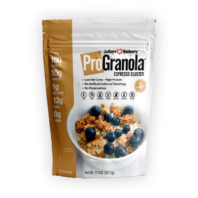 Julian Bakery ProGranola | Espresso | 12g Protein | Paleo | 3 Net Carbs | Gluten-Free | Grain-Free | 15 Servings