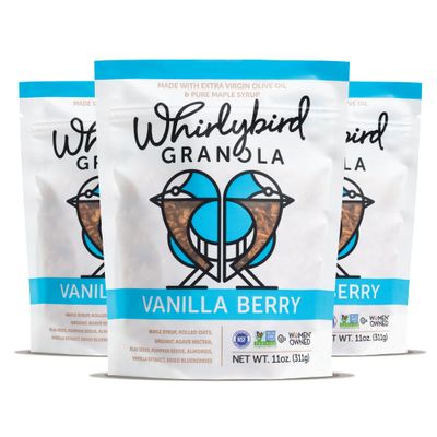 Whirlybird Granola Vanilla Berry, Gluten-Free, Non-GMO, Kosher, Vegan, 11oz (Pack of 3)