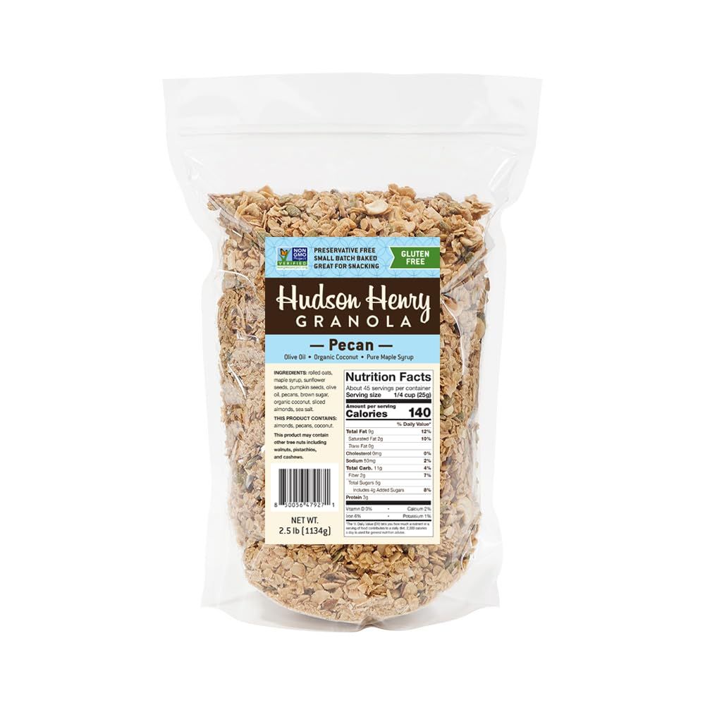 Hudson Henry Granola, Pecan - 2.5lb Bulk Bag | Non-GMO Project Verified, Gluten Free