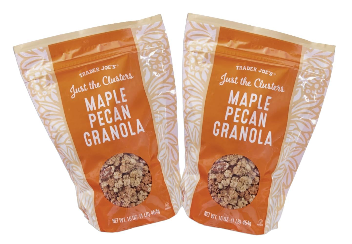 Trader Joe&#39;s Just the Clusters Maple Pecan Granola Cereal 16 oz. (Pack of 2 bxs)